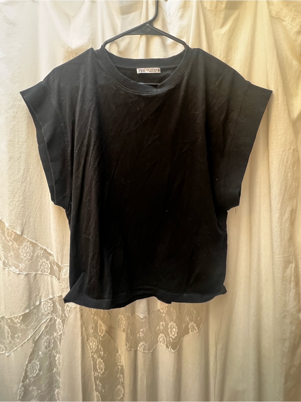Zara Black Sleeveless Muscle Tee